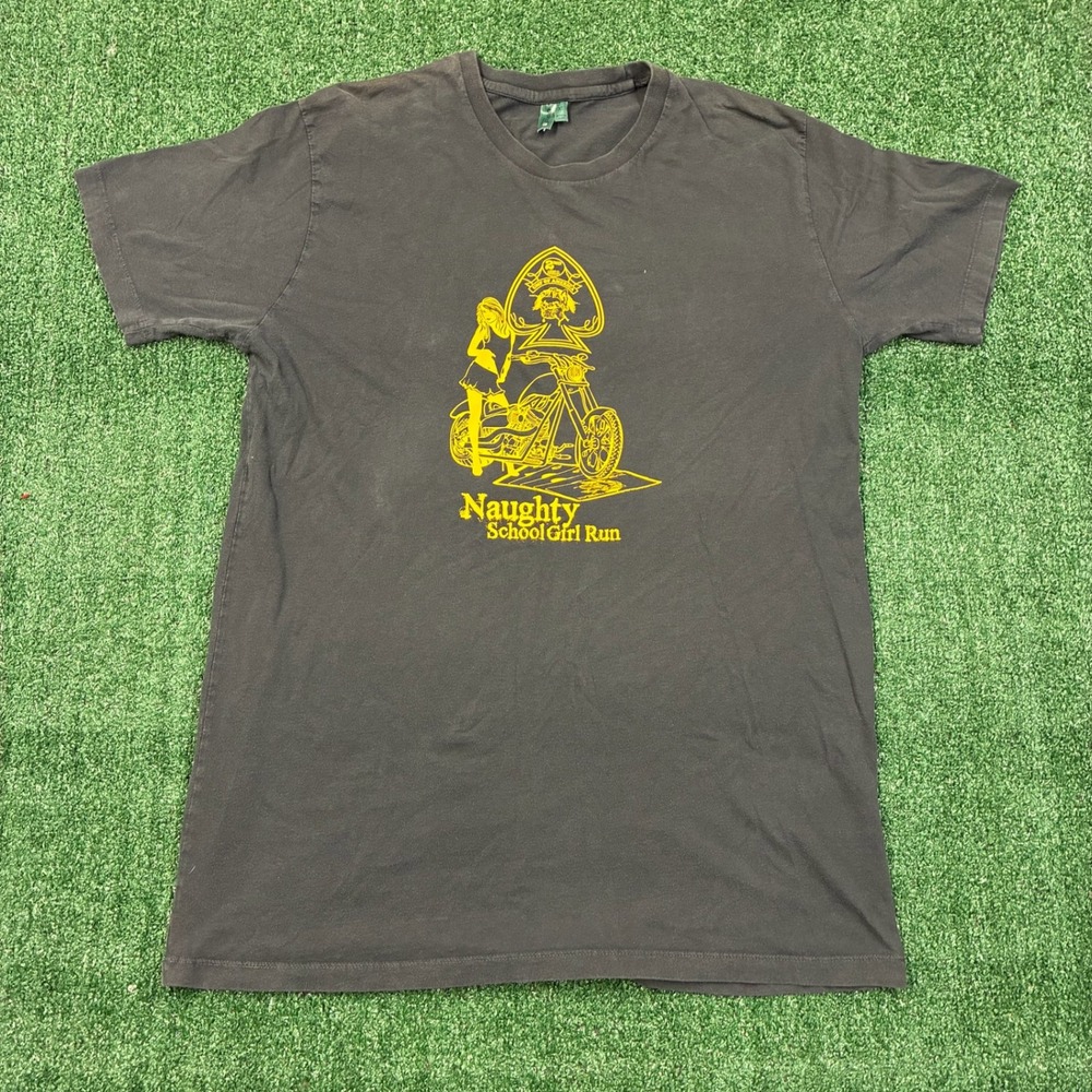 Y2K 2000's Naughty School Girl Run Biker Graphic T-shirt